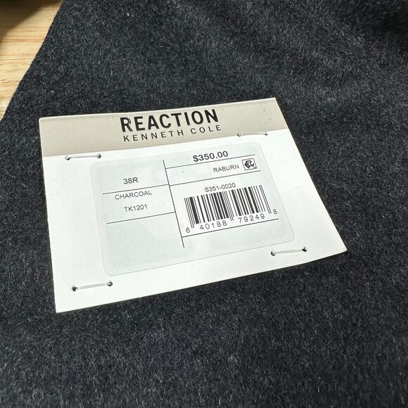 Kenneth Cole Reaction NWT Men's Raburn Wool Blend Top Coat Size 38R Dark Gray - Picture 6 of 11